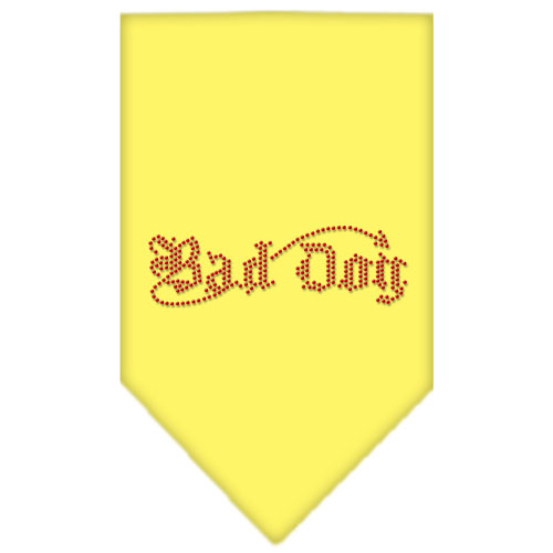 Bad Dog Rhinestone Bandana Yellow Large